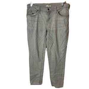 Eileen Fisher Women Jeans Skinny Size 4 Ash Gray Washed Distress Organic Cotton